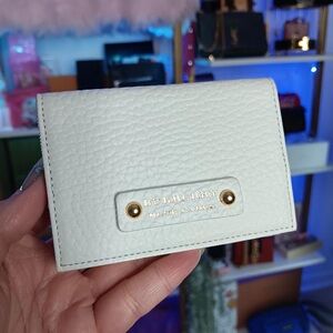 Brand New Burberry White Leather Compact Wallet